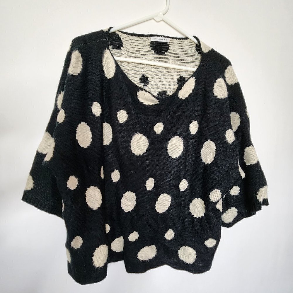Staccato Black & White Knit Sweater
